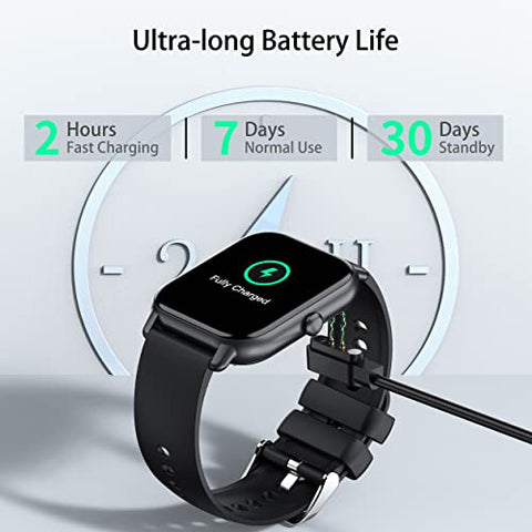 Smart Watch for Men Women Answer/Make Call, 1.85'' Screen Fitness Watch, Heart Rate Monitor, Smartwatch with Step Counter, IP68 Waterproof, 112 Sports Modes Activity Fitness Tracker for Android IOS