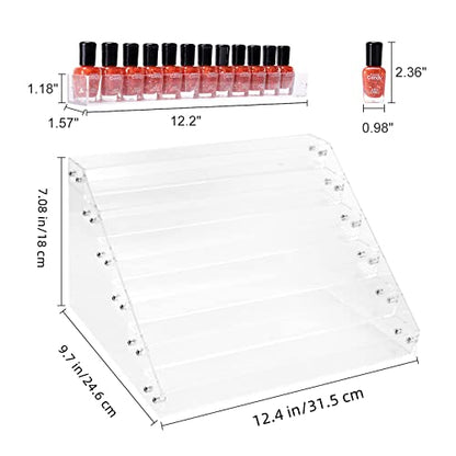 BTremary 6-tier Nagellack Aufbewahrung Organizer Display,Nagellackständer,Nagellack Regal,Acryl-Nagellack-Halter,Hält bis zu 96 Flaschen,parfüm aufbewahrung,Hautpflege-Organizer