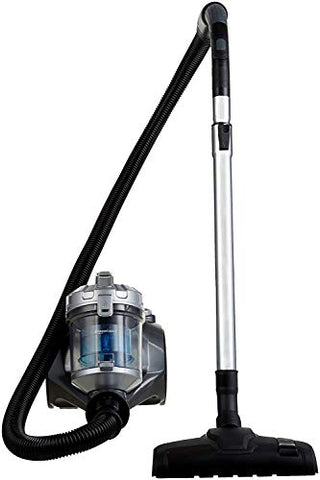 Amazon Basics – Zylinder-Staubsauger, leistungsstark, kompakt und leicht, ohne Beutel, für Hart- und Teppichböden, HEPA-Filter, 700 W, 1,5 l, EU, Schwarz/Blau