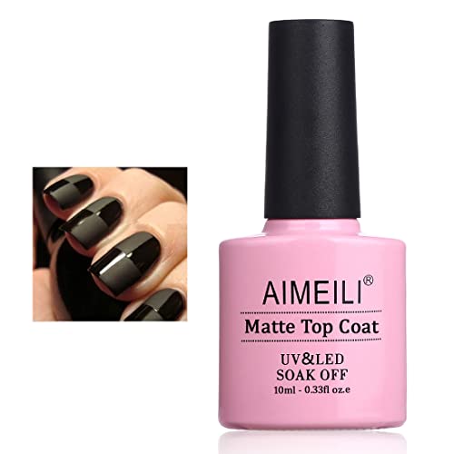 AIMEILI No Wipe Matte Top Coat Überlack UV LED Gellack Gel Nagellack Gel Nail Polish 10ml