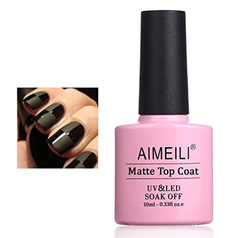 AIMEILI No Wipe Matte Top Coat Überlack UV LED Gellack Gel Nagellack Gel Nail Polish 10ml