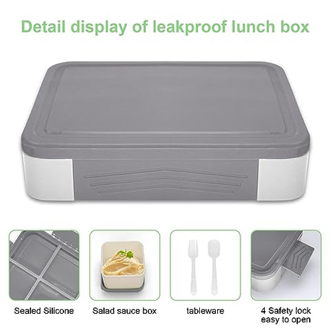 IJIAMY Brotdose Kinder mit Fächern, Bento Box Kinder, Auslaufsicher Lunchbox Kinder, Brotbox für Mädchen & Jungen, Snackbox, Perfekt für Schule, Kindergarten & Ausflüge