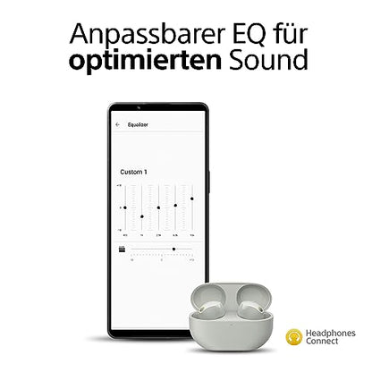 Sony WF-1000XM5 Kabellose Noise Cancelling Kopfhörer, Bluetooth, In-Ear-Kopfhörer, Mikrofon, bis zu 24 Stunden Akkulaufzeit, Schnellladefunktion, IPX4, iOS & Android kompatibel - Silber