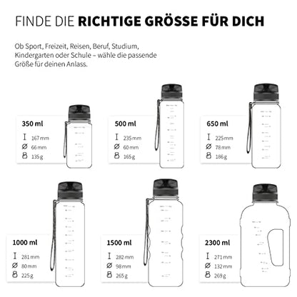 720°DGREE Trinkflasche Kinder 500ml “uberBottle“ softTouch +Sieb - Auslaufsicher, BPA-Frei - Flasche für Schule, Sport, Fitness - Wasserflasche aus Tritan - Schmal, Leicht, Stoßfest, Wiederverwendbar
