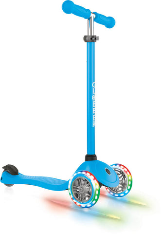 Globber Mini Scooter | Primo Lights | Blau