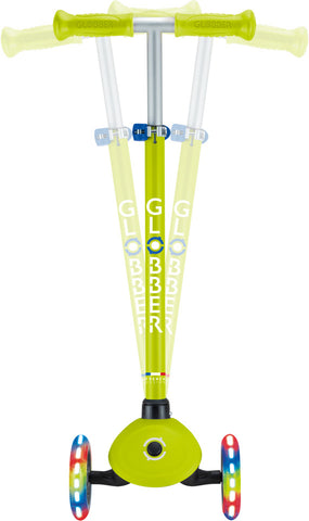 Globber Mini Scooter | Primo Lights | Lime green - Navy blue