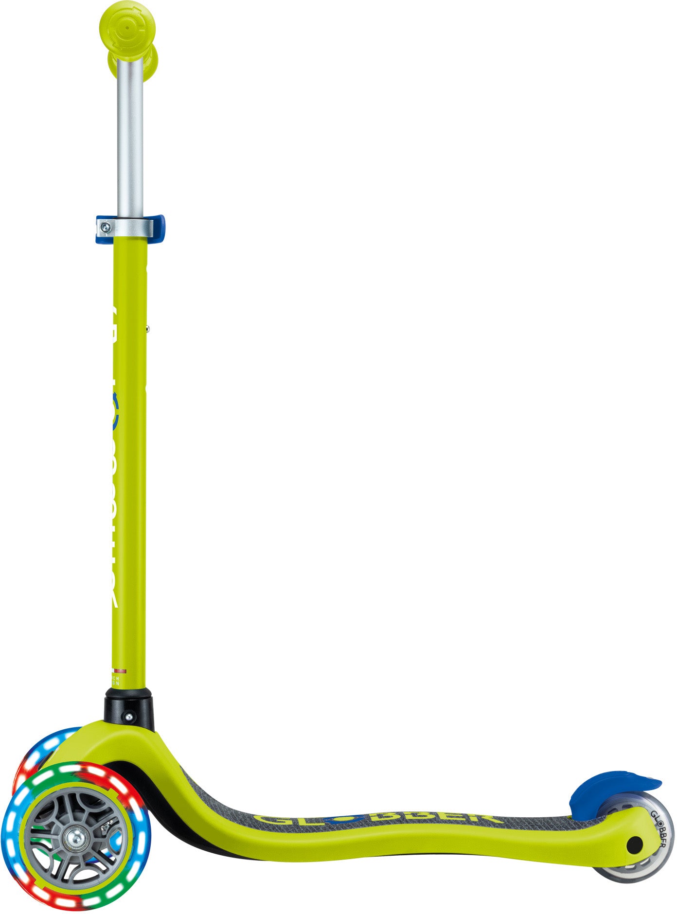 Globber Mini Scooter | Primo Lights | Lime green - Navy blue