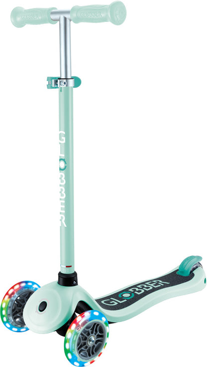 Globber Mini Scooter | Primo Lights | Dark Mint - Mint