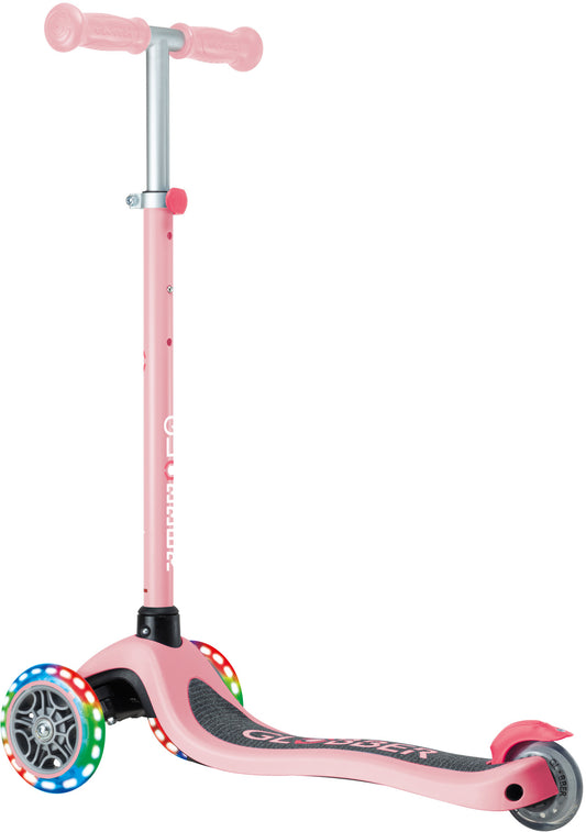Globber Mini Scooter | Primo Lights | Pastel Pink - Fuchsia