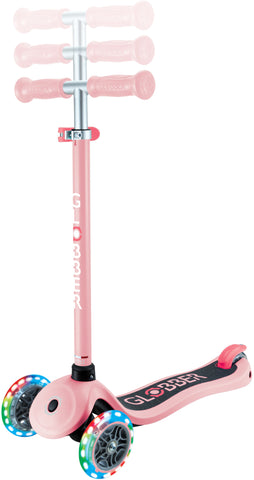 Globber Mini Scooter | Primo Lights | Pastel Pink - Fuchsia