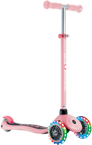 Globber Mini Scooter | Primo Lights | Pastel Pink - Fuchsia