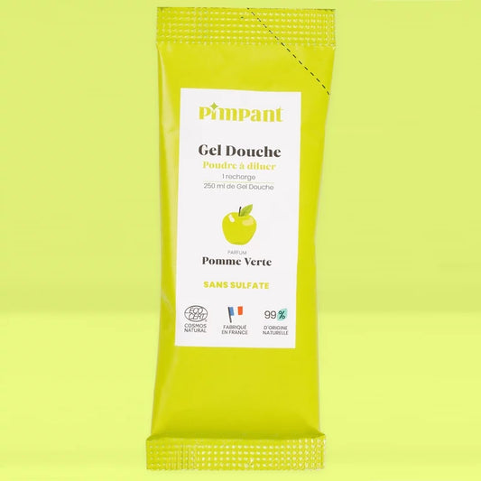 Duschgel Pulver zum Verdünnen grüner Apfel - 25g - Pimpant