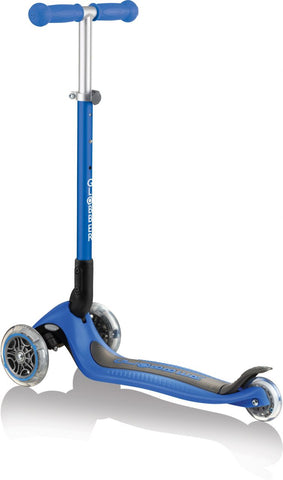 Globber Mini Scooter | Primo Foldable | Anodized T-Bar | Marineblau