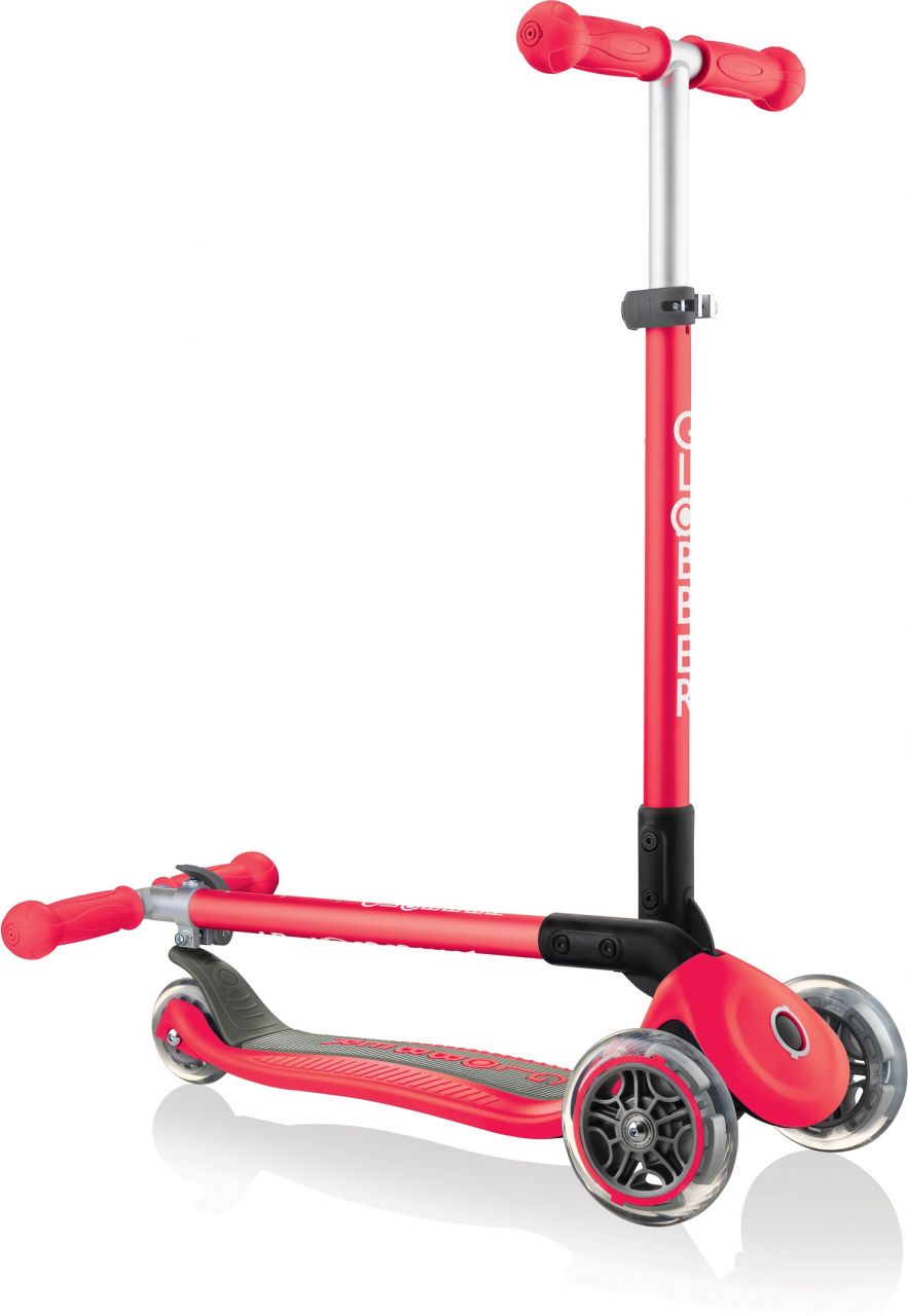 Globber Mini Scooter | Primo Foldable | Anodized T-Bar | Rot
