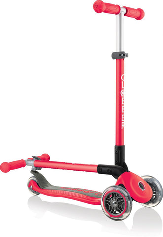Globber Mini Scooter | Primo Foldable | Anodized T-Bar | Rot