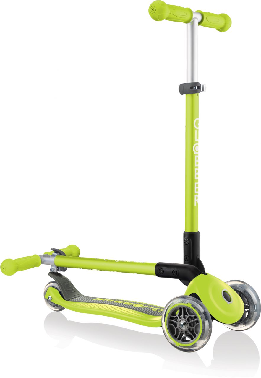 Globber Mini Scooter | Primo Foldable | Anodized T-Bar | Limettengrün