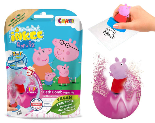 Inkee Überraschungs-Badekugel Peppa Pig