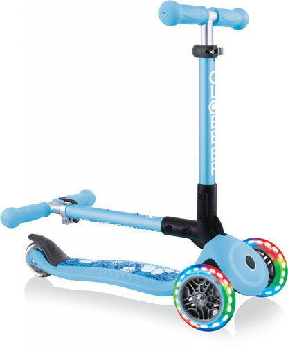 Globber Mini Scooter | Junior Foldable Fantasy Light | Pastel blau