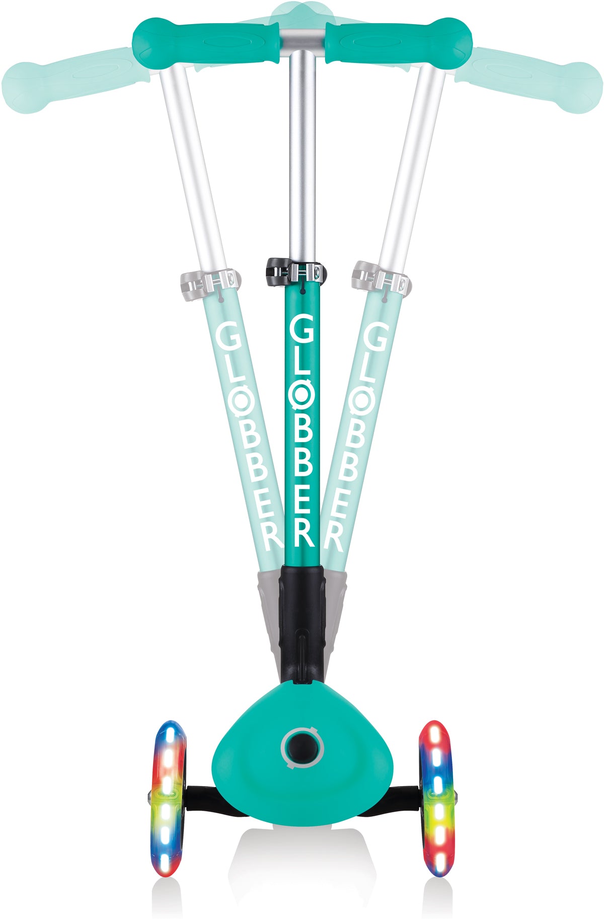Globber Mini Scooter | Junior Foldable Lights | Emerald Green