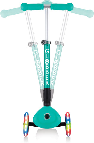 Globber Mini Scooter | Junior Foldable Lights | Emerald Green