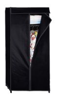 Kleiderschrank Deep Black mit Ablage 160x75x50cm