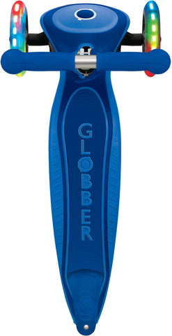 Globber Mini Scooter | Primo Foldable Plus Lights | Blue