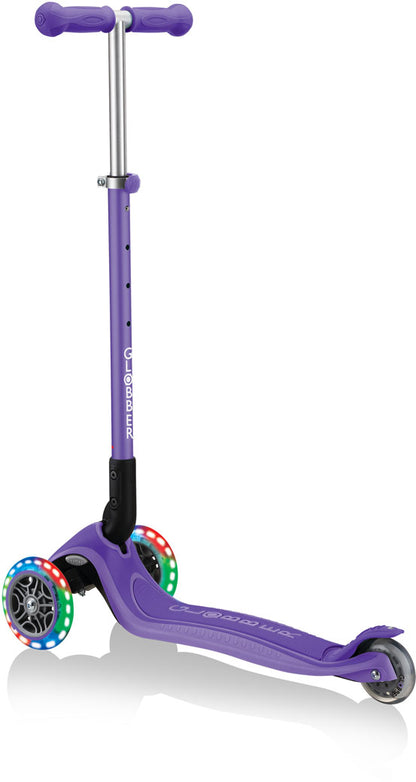 Globber Mini Scooter | Primo Foldable Plus Lights | Violet
