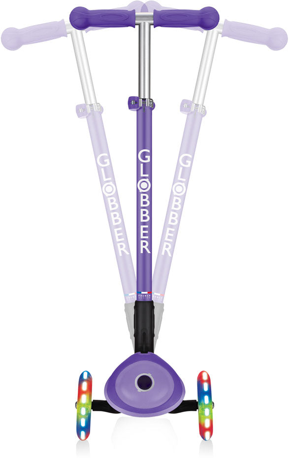 Globber Mini Scooter | Primo Foldable Plus Lights | Violet