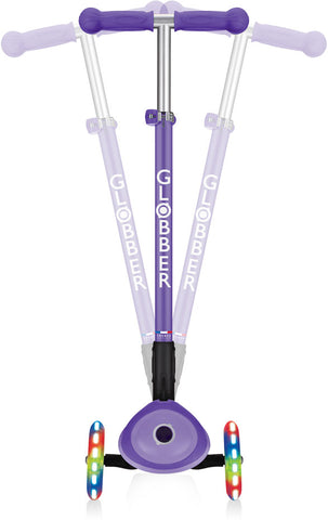 Globber Mini Scooter | Primo Foldable Plus Lights | Violet