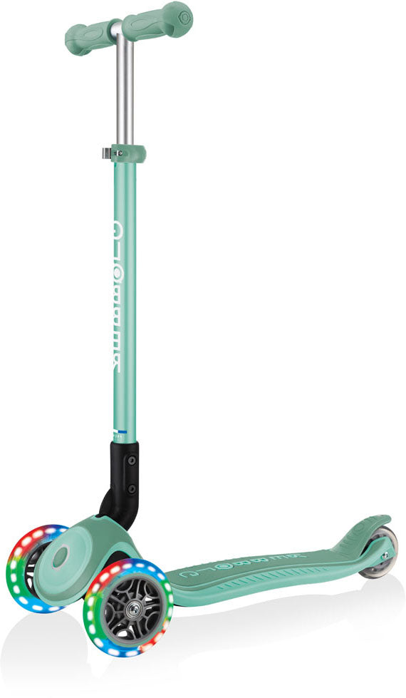 Globber Mini Scooter | Primo Foldable Plus Lights | Mint