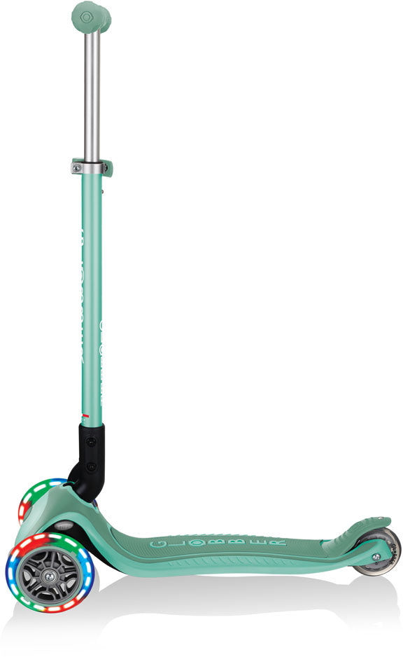 Globber Mini Scooter | Primo Foldable Plus Lights | Mint