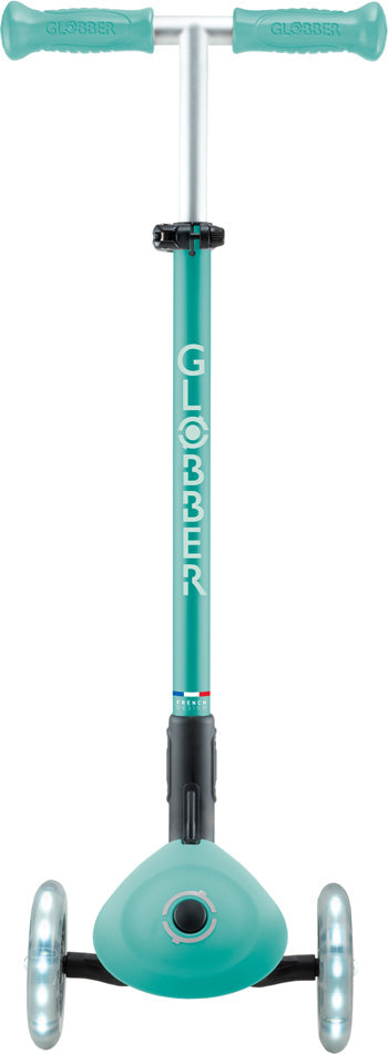 Globber Mini Scooter | Primo Foldable Plus Lights | Dark Mint - Mint
