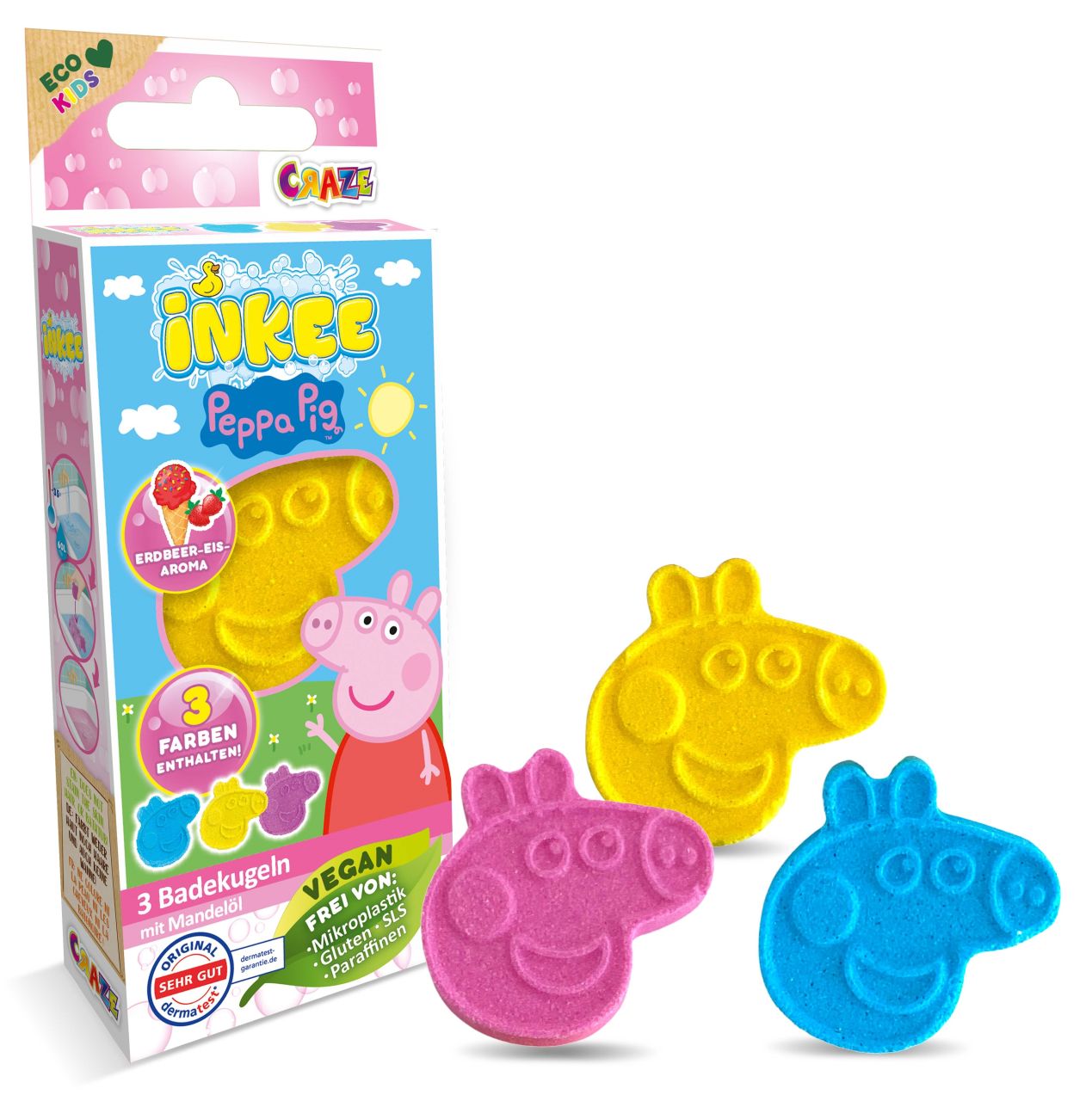 Inkee Badebomben Peppa Pig 3er-Set