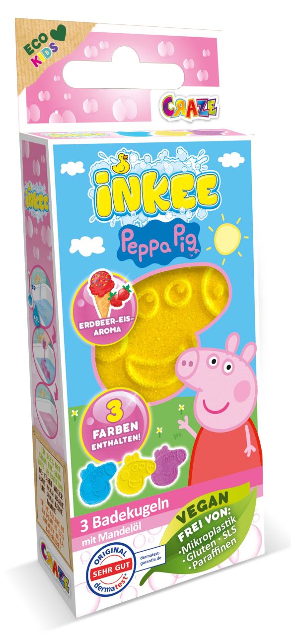 Inkee Badebomben Peppa Pig 3er-Set