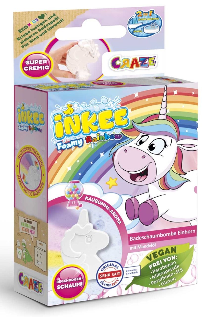 Inkee Badebombe Foamy Unicorn