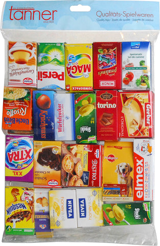 Kaufladenartikel im Beutel