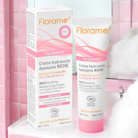 Beruhigende Feuchtigkeitscreme Bio reichhaltig Quellwasser - 50ml - Florame