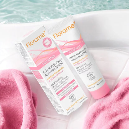 Beruhigende Feuchtigkeitscreme Bio reichhaltig Quellwasser - 50ml - Florame