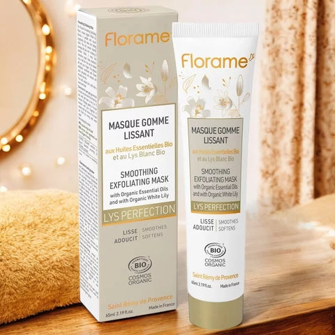 Glättende Peelingmaske BIO weisse Lilie - 65ml - Florame