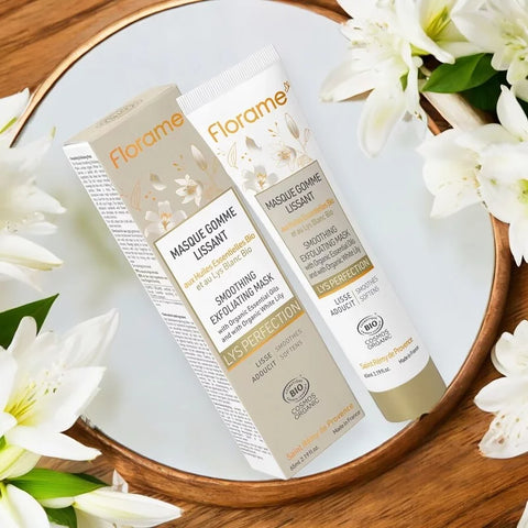 Glättende Peelingmaske BIO weisse Lilie - 65ml - Florame