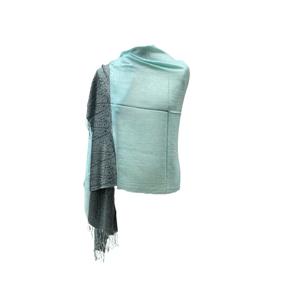 AISHITERU - Aqua Silk Shawl - Timeless Aqua Elegance ✨💧