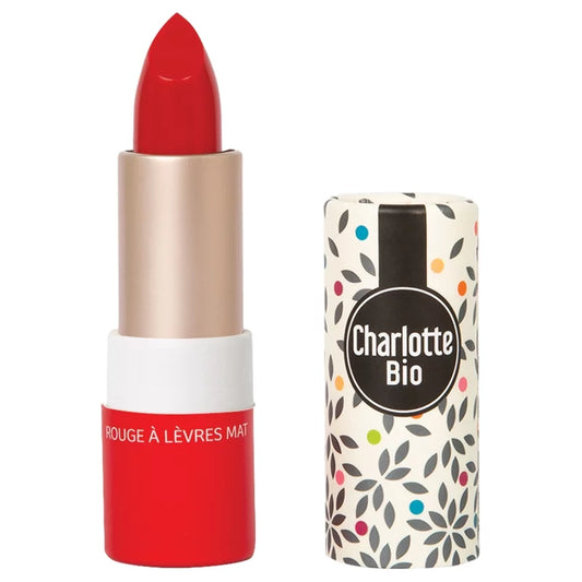 Matter Lippenstift Echte Rot BIO - 3.5g - Charlotte Bio