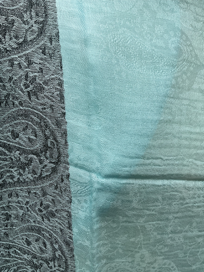 AISHITERU - Aqua Silk Shawl - Timeless Aqua Elegance ✨💧