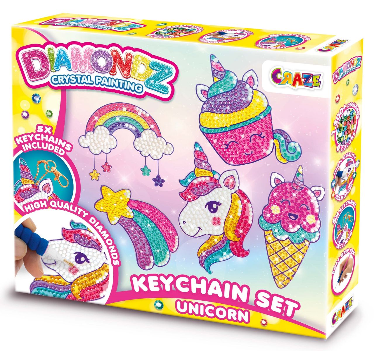 Diamondz Painting Key Chain Set Unicorn