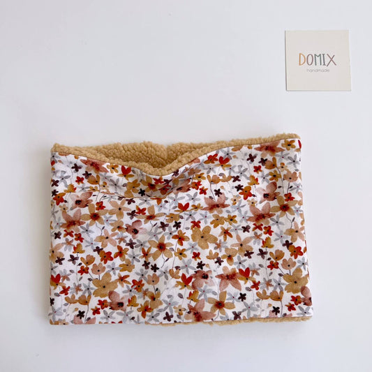 Handmade Baby Neck Warmer with Teddy Fleece