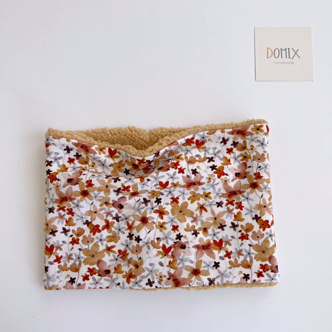 Handmade Baby Neck Warmer with Teddy Fleece