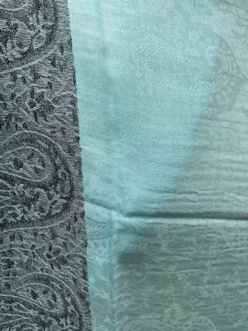 AISHITERU - Aqua Silk Shawl - Timeless Aqua Elegance ✨💧