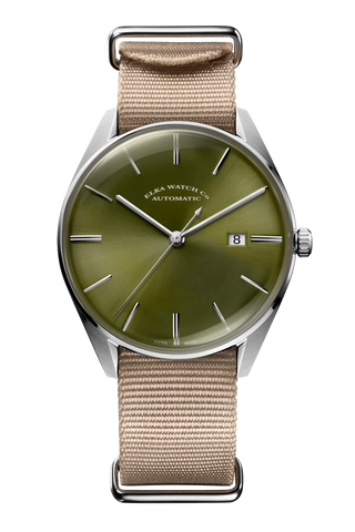 Elka Klokke - Beige Nato Stropp for Moteriktig Tidskeeping ⌚ D05-0901