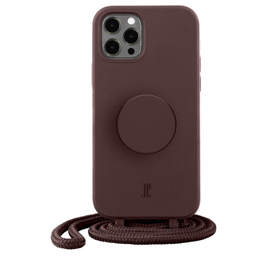 iPhone 12/12 Pro, Necklace PopSockets Cover trüffel