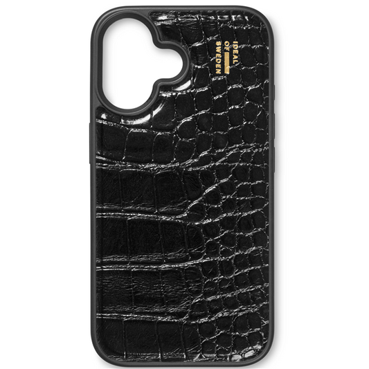 iPhone 16 Plus, MagSafe Vegan Leather Black Croco